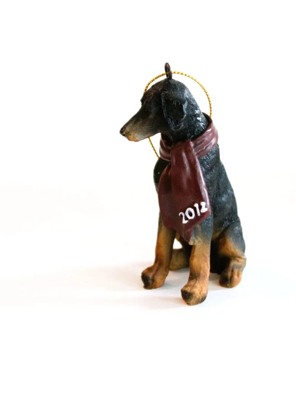 Doberman Ornament Christmas 2012 Paws Claus Dog Pet Holiday Tree Collectible